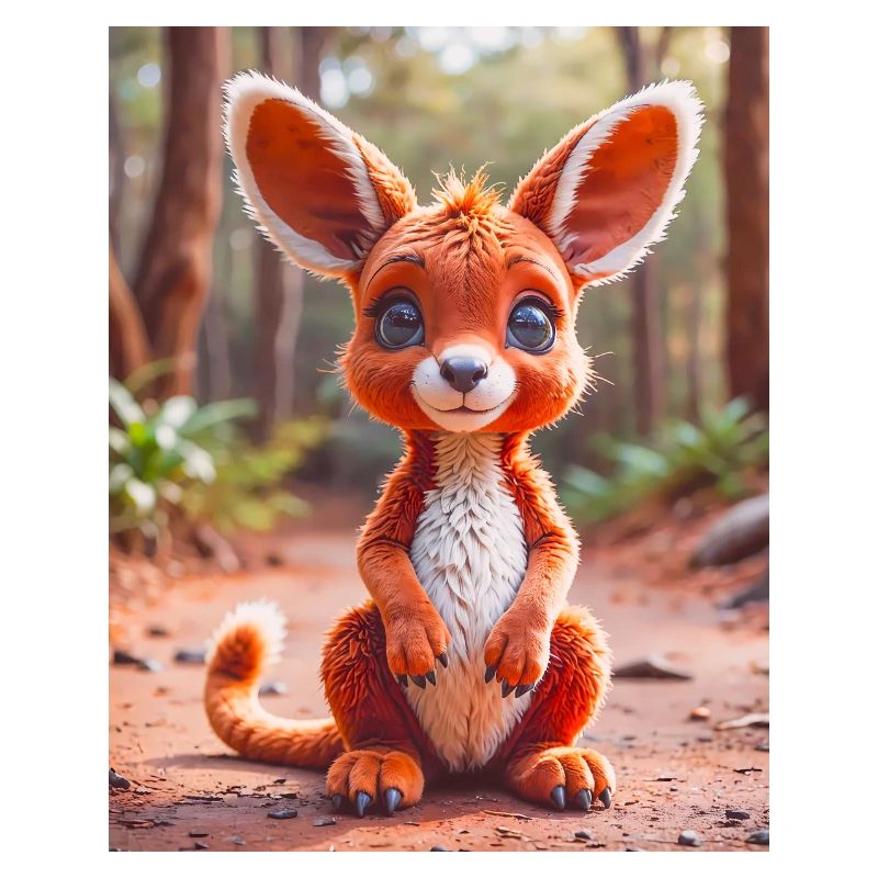 süßes australisches Tier Down Underred Känguru