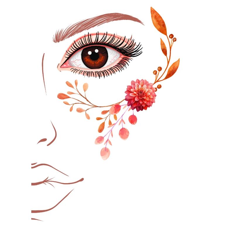 Boho Line Art Floral Design