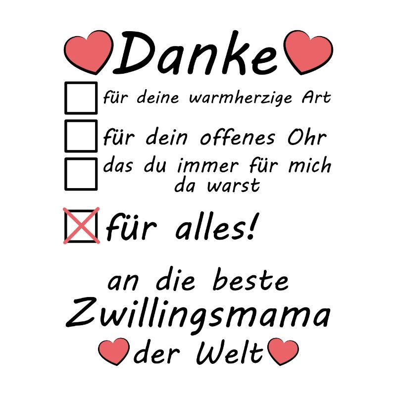 Beste Zwillingsmama Danke sagen Muttertag
