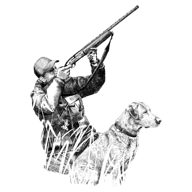 Hunter with dog