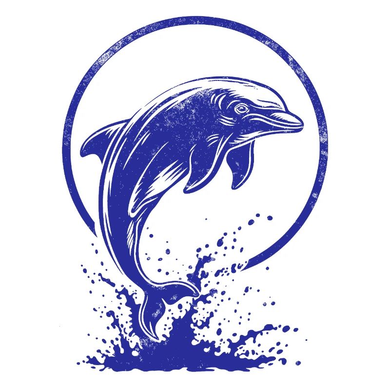 Delfin Logo blau