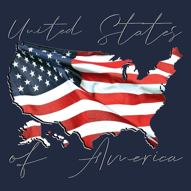 United States | Real Flag | Flag Map Script