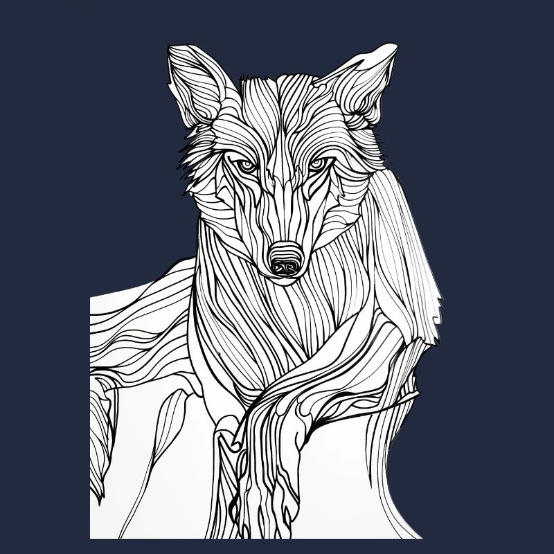 Linien Kunst Wolf #wolf