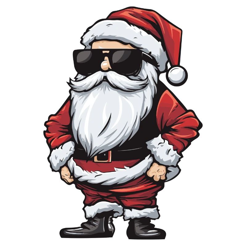 Weihnachtsmann Cool Santa Comic