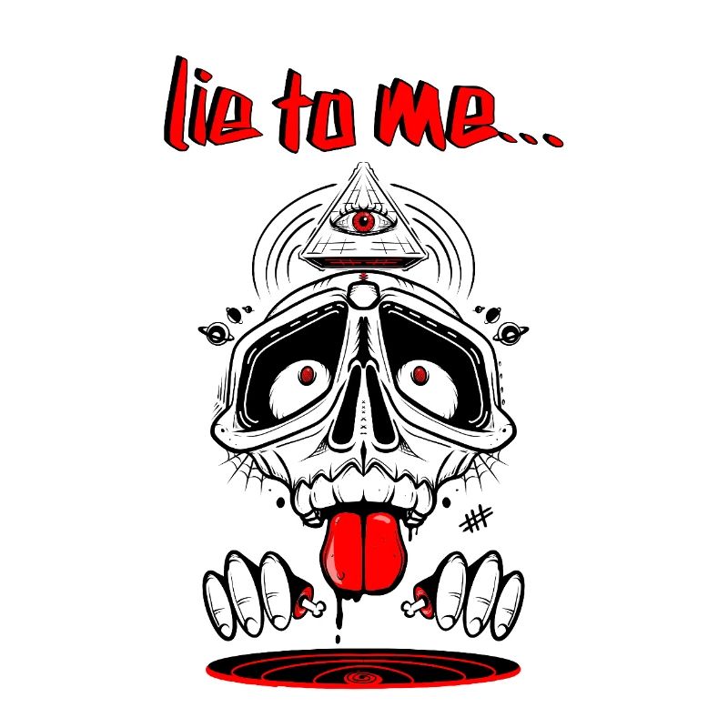 Mysterious skull with triangle