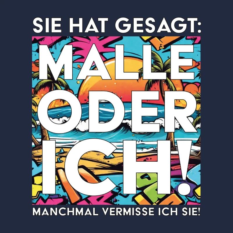 Lustiger Mallorca Spruch Malle oder ich