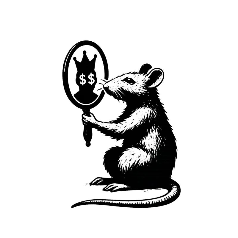 Rat devant le miroir