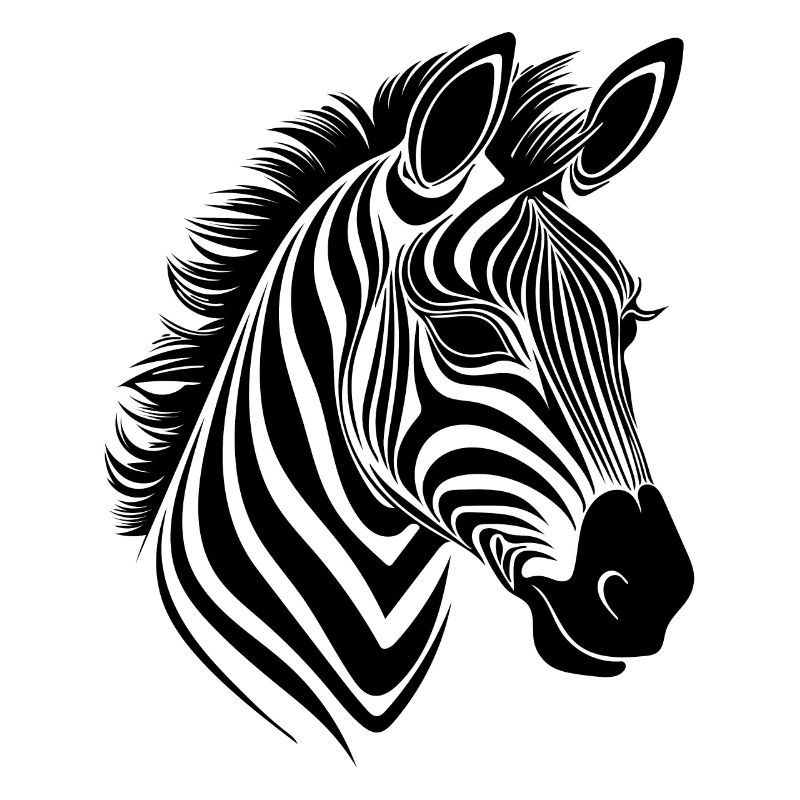 Zebra Elegant with beautiful striped pattern