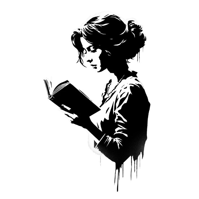 Frau liest ein Buch