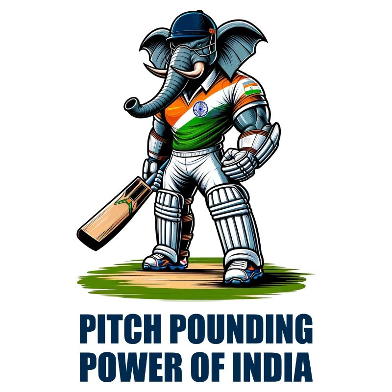 India cricket elephant design