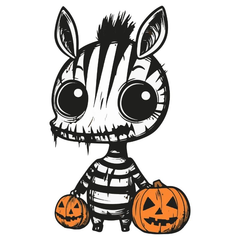 Zebra Halloween Zombie