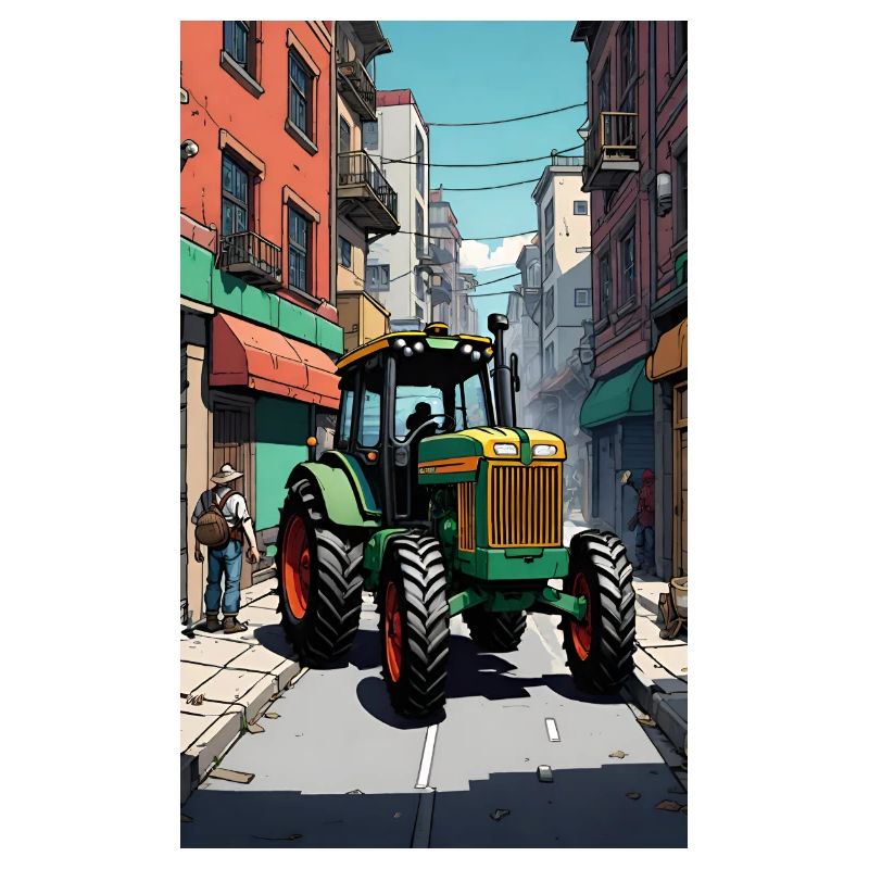 Traktor auf Bauernprotest