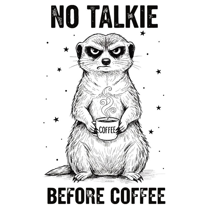 Pas de conversation devant un suricate amateur de café