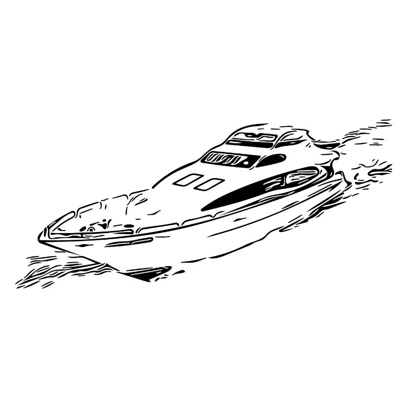 Bateau de sport rapide et élégant exceptionnel
