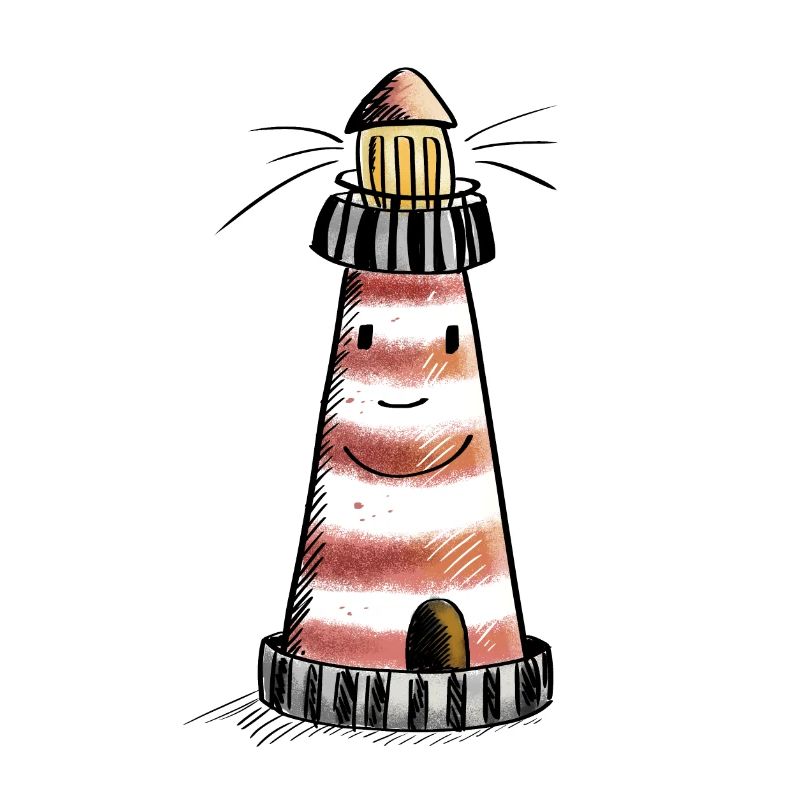 Small Lighthouse - North Sea - Vacation - Comic