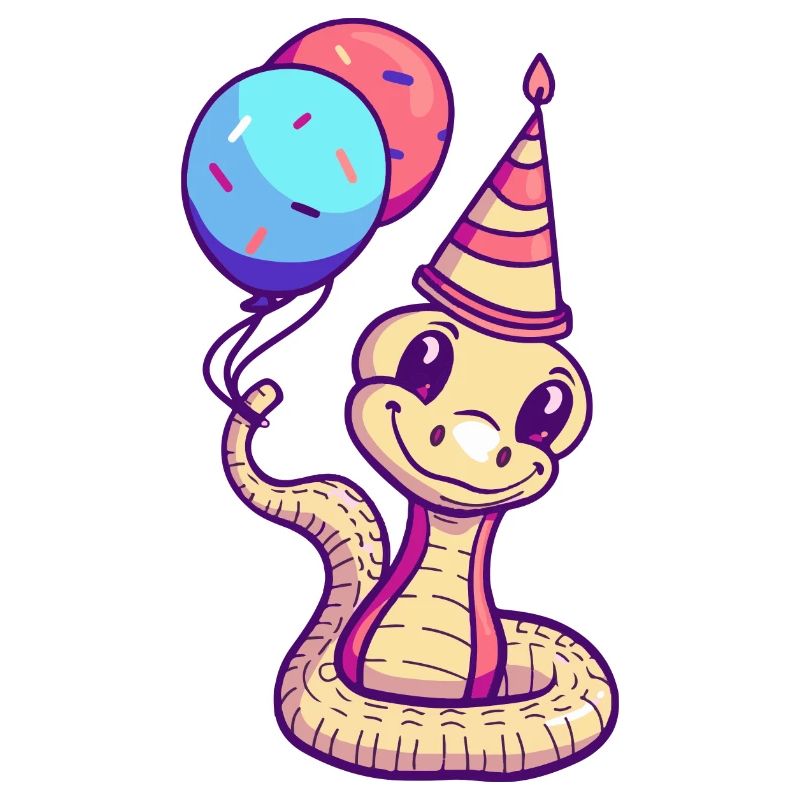 Schlange Kobra Geburtstag Comic