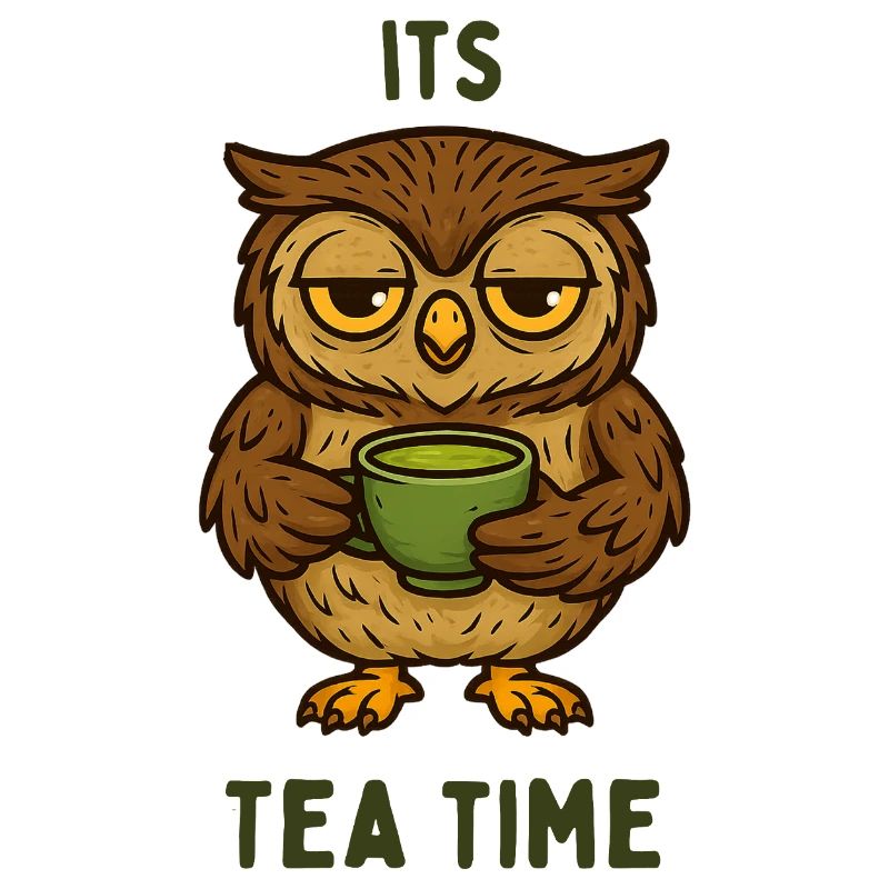 Schlafende Eule Teezeit