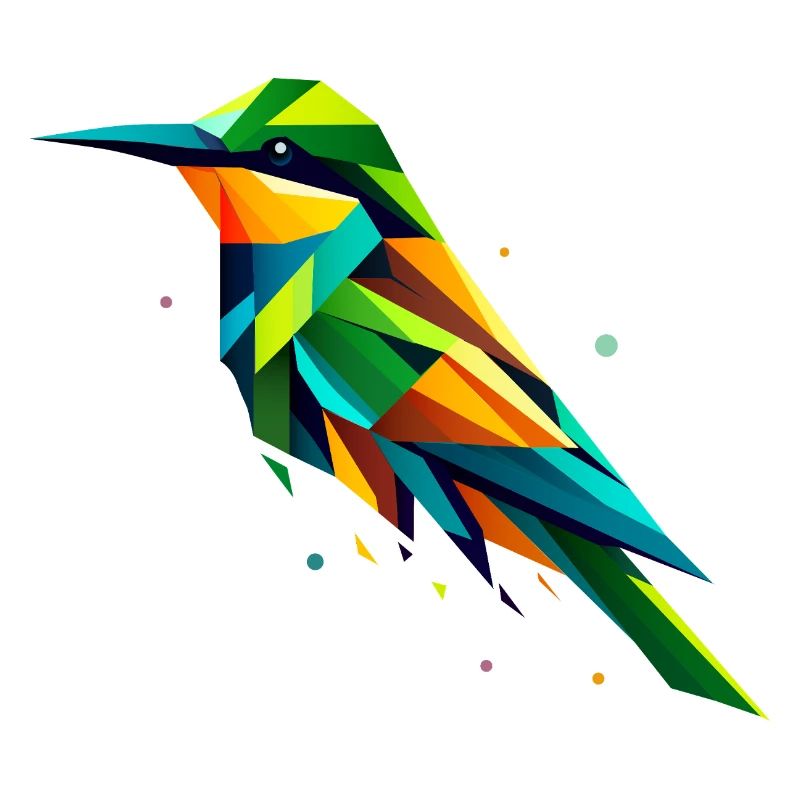 Colorful Geometric Bee-eater Bird