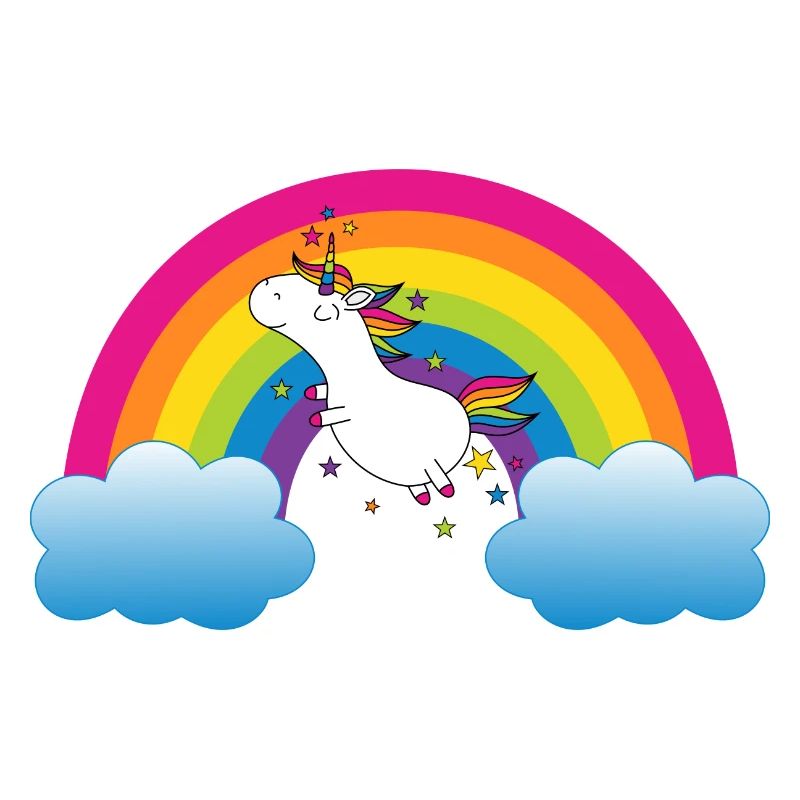 Arc-en-ciel avec licorne
