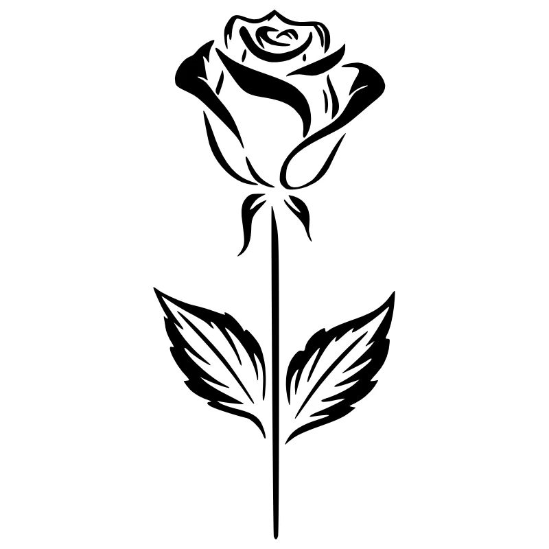 Design simple de rose noire