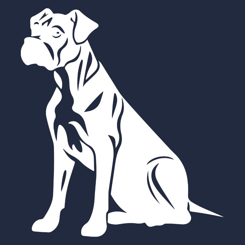 Silhouette de chien boxer