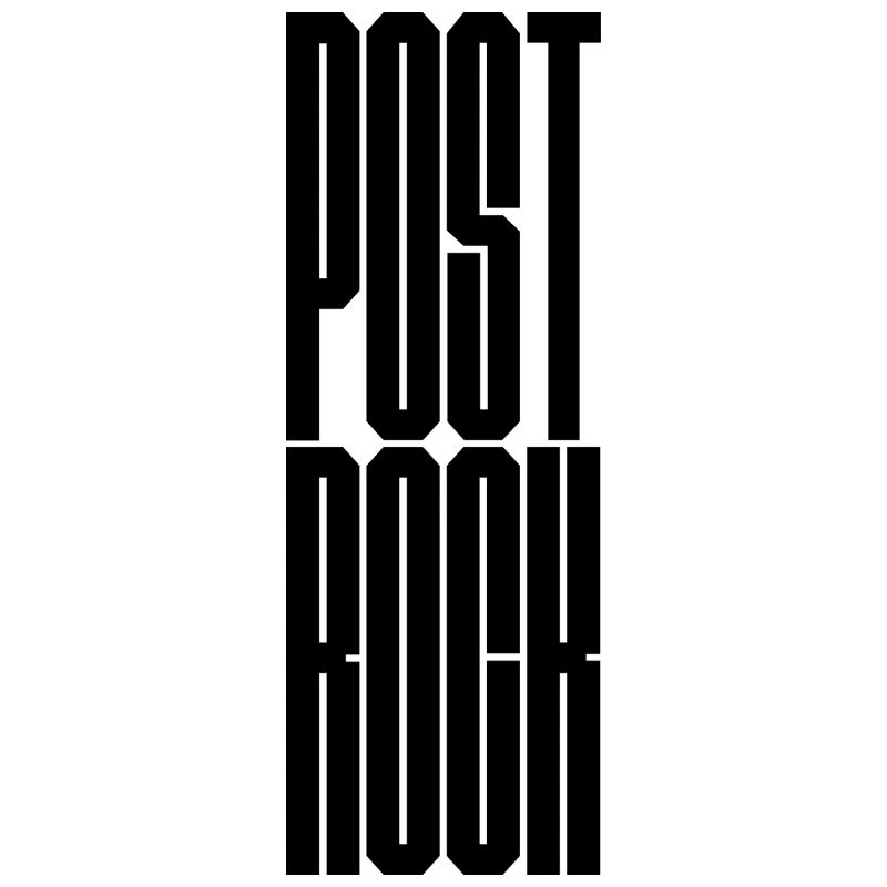 Post Rock bold typography logo