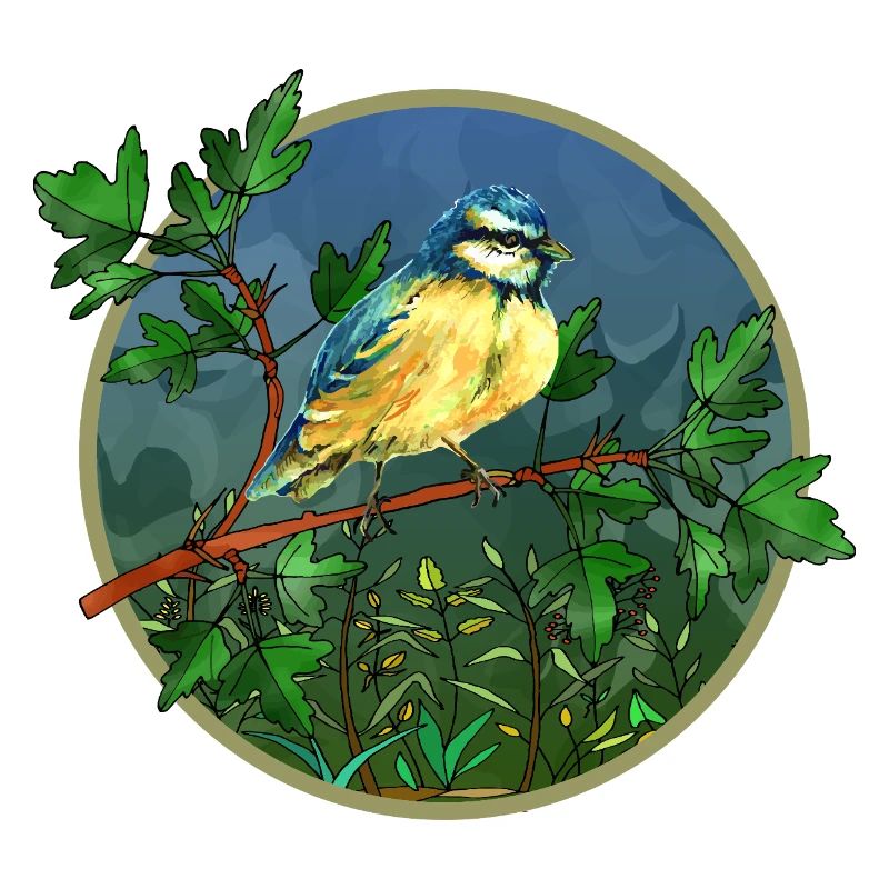 Bunter Vogel