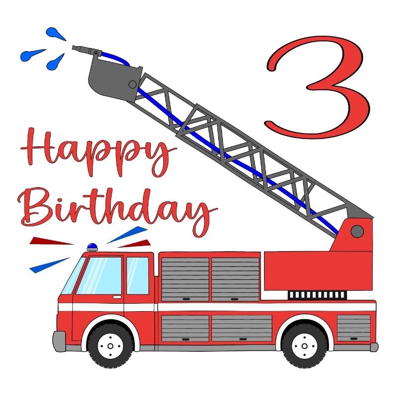 Fire engine Happy Birthday 3