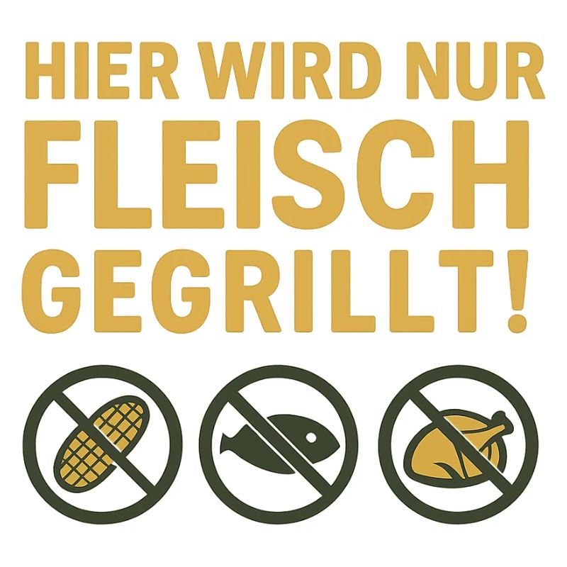 Hier wird nur Fleisch...witziges Motiv