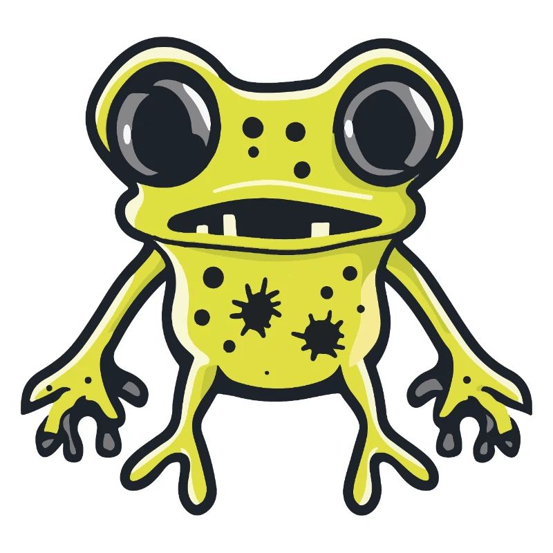 Frosch Halloween Comic Lustig