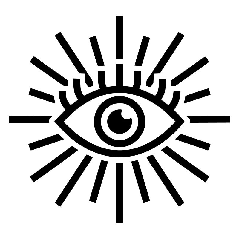 Allsehendes Auge Strahlen