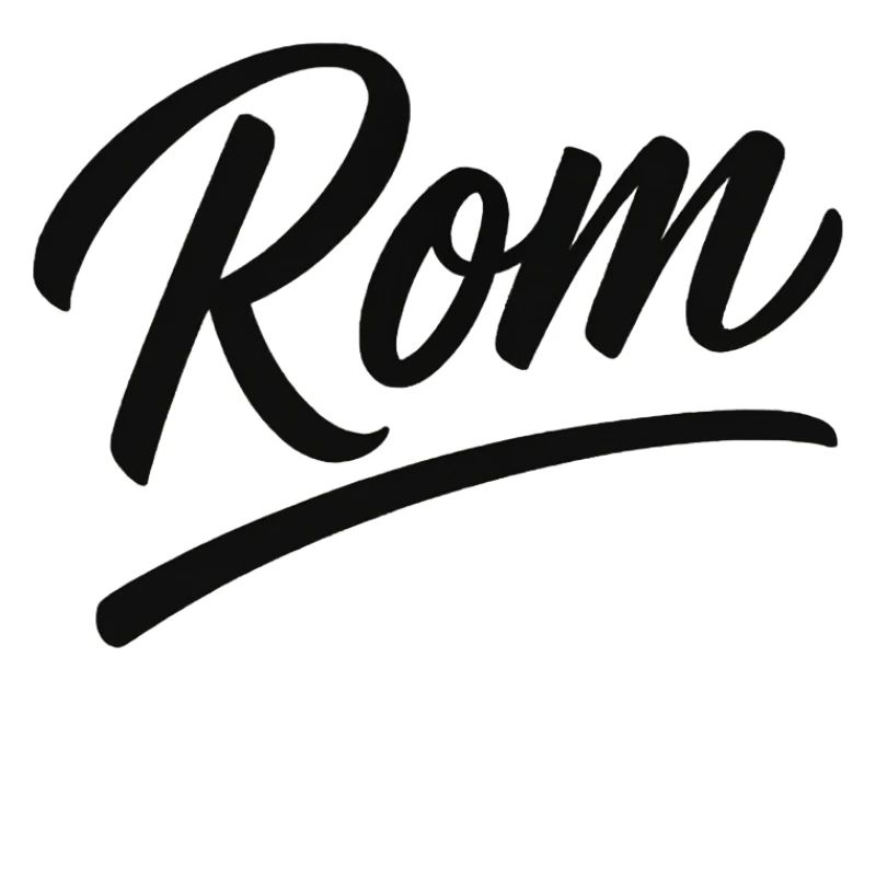 Rom Script Schriftzug Unterlinie