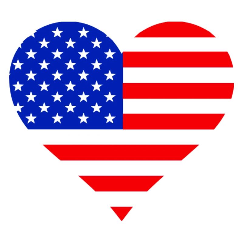 Coeur Drapeau US 