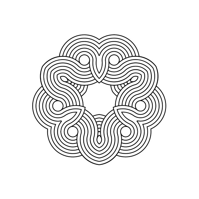 Mandala illusion lines yoga zen pattern gift