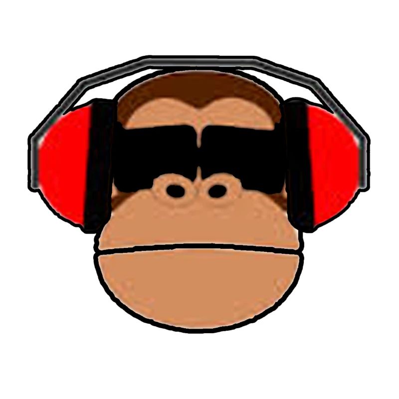 Affe Kopfhörer Schimpanse Musik Brille Geschenk