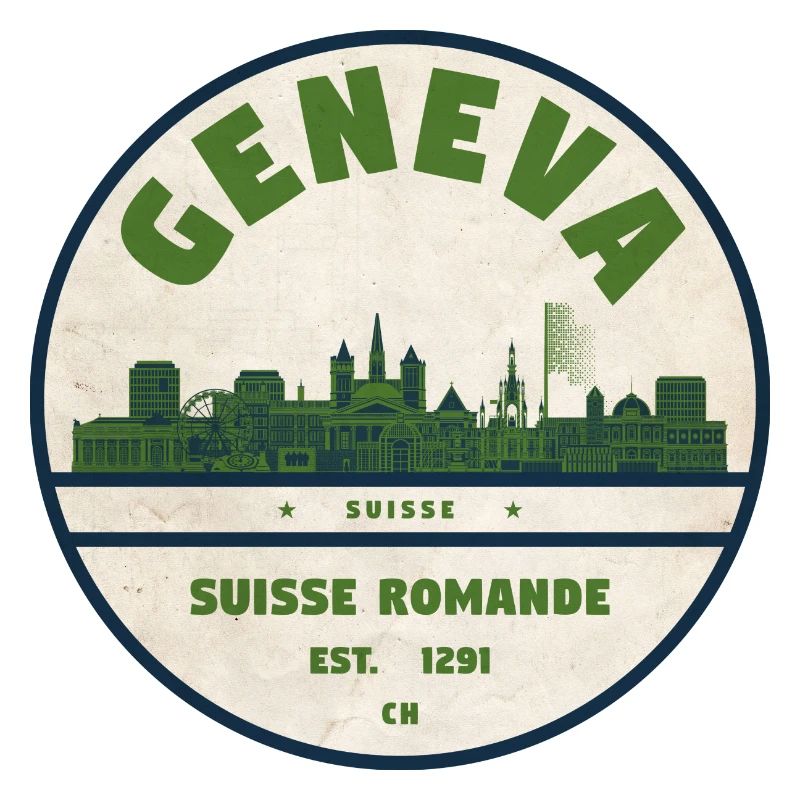 Genf Skyline Badge Romande