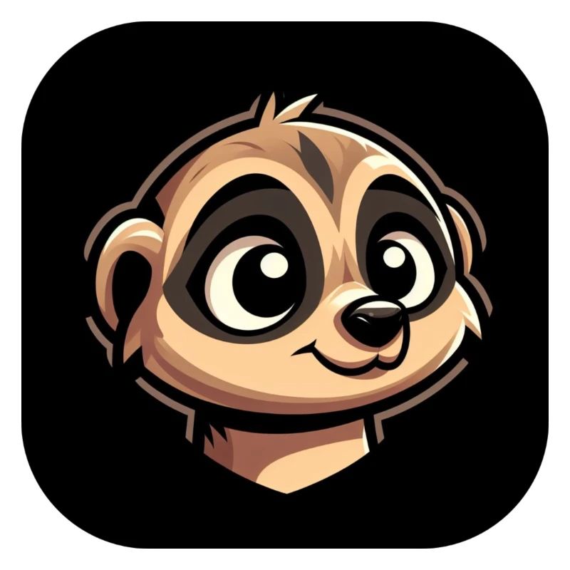 Tête de suricate dans le style de la bande dessinée