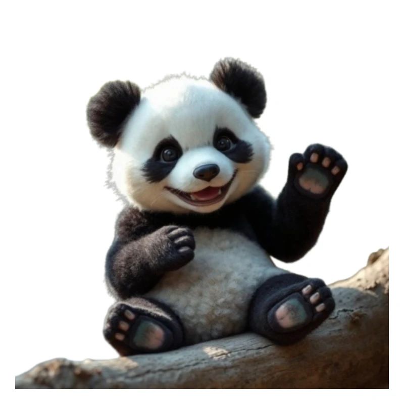 Adorable Panda in 3D