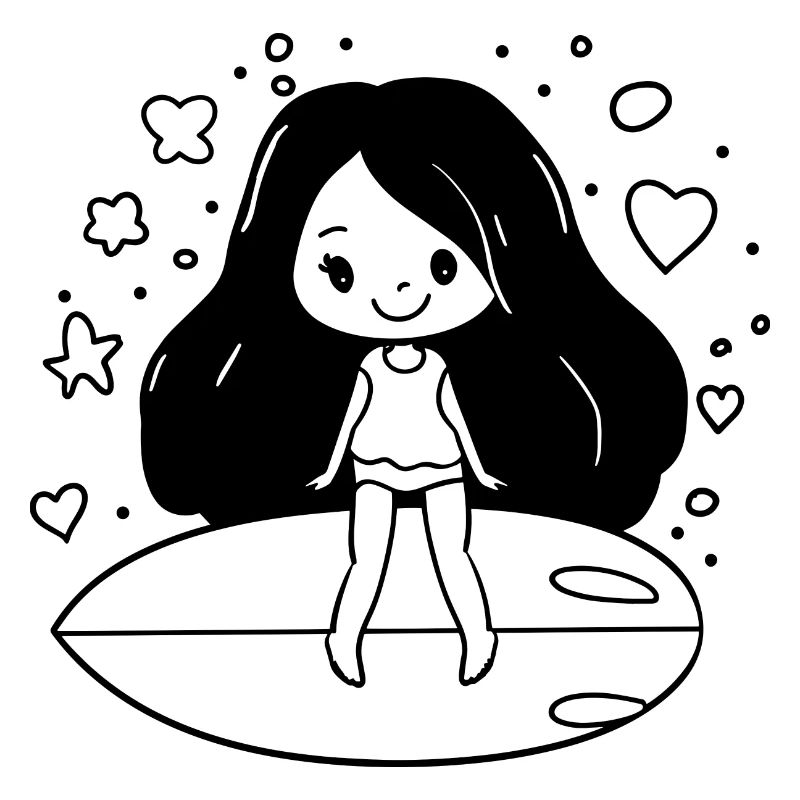 Surfeur de dessin animé