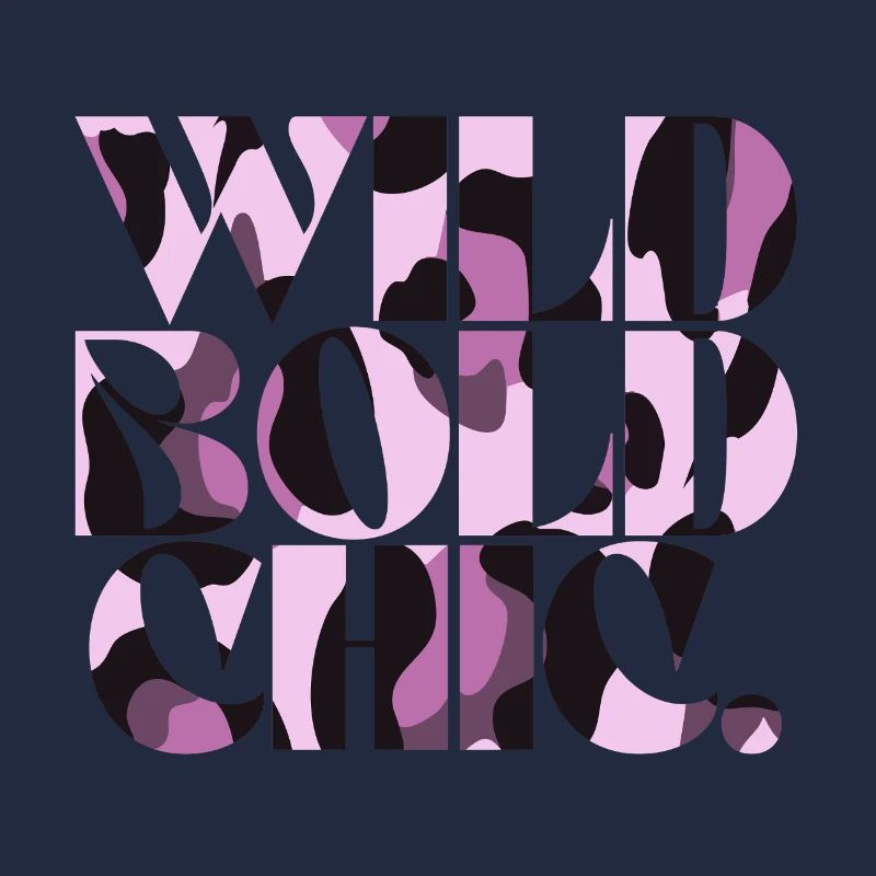 Wild Bold Chic Camo Typografie