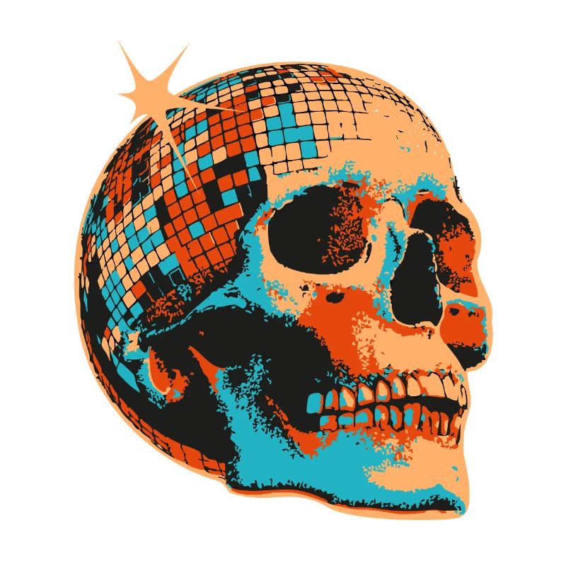 Disco Skull Mosaic