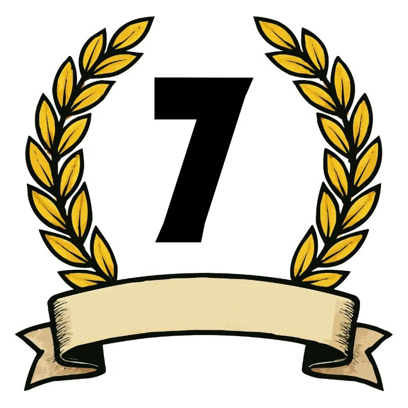 Couronne de laurier dorée numéro 7