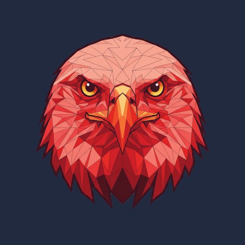 Red Eagle Lowpoly Portrait
