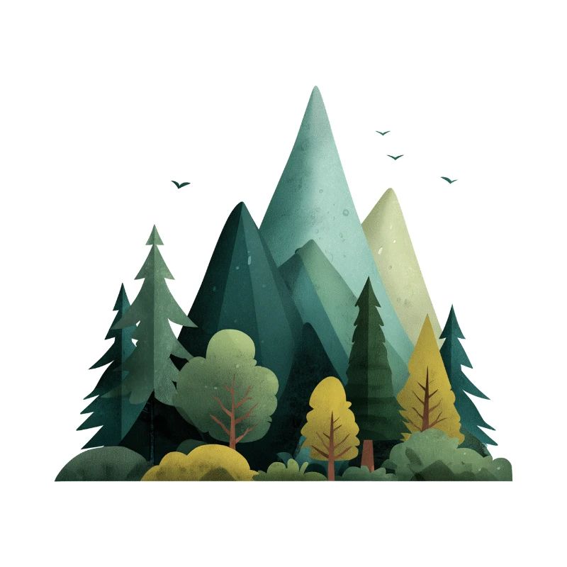 Mountain & Forest – Outdoor Nature Pattern