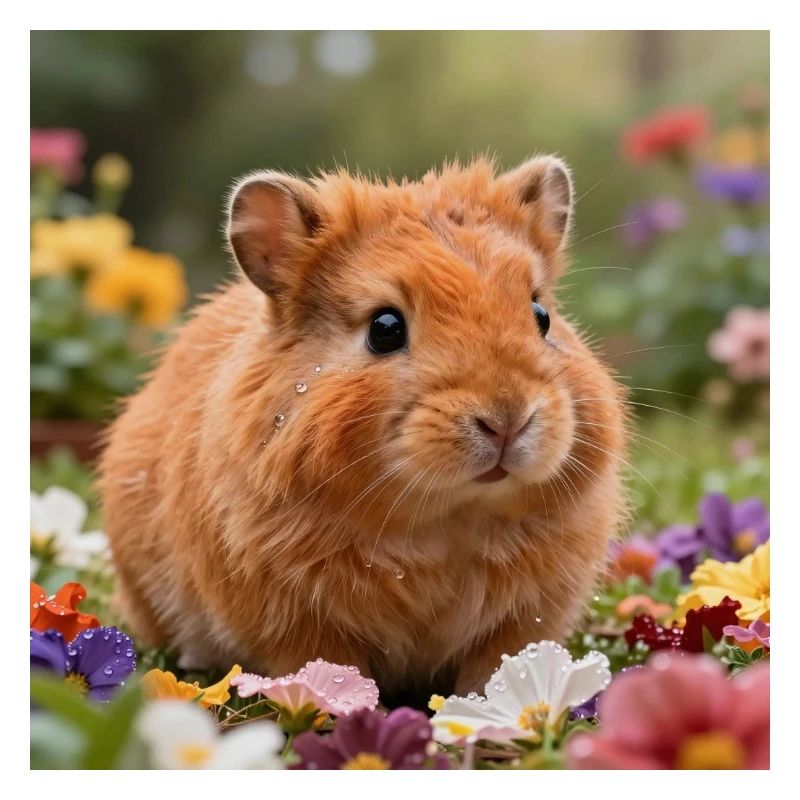 Rêve de hamster fleuri