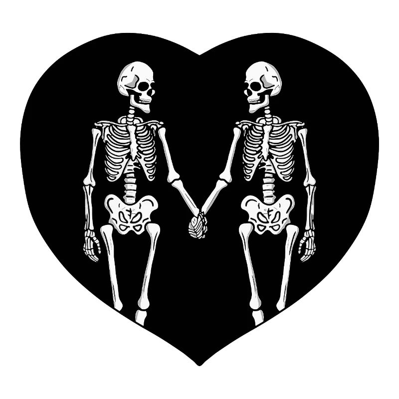 Skeleton Lovers Heart