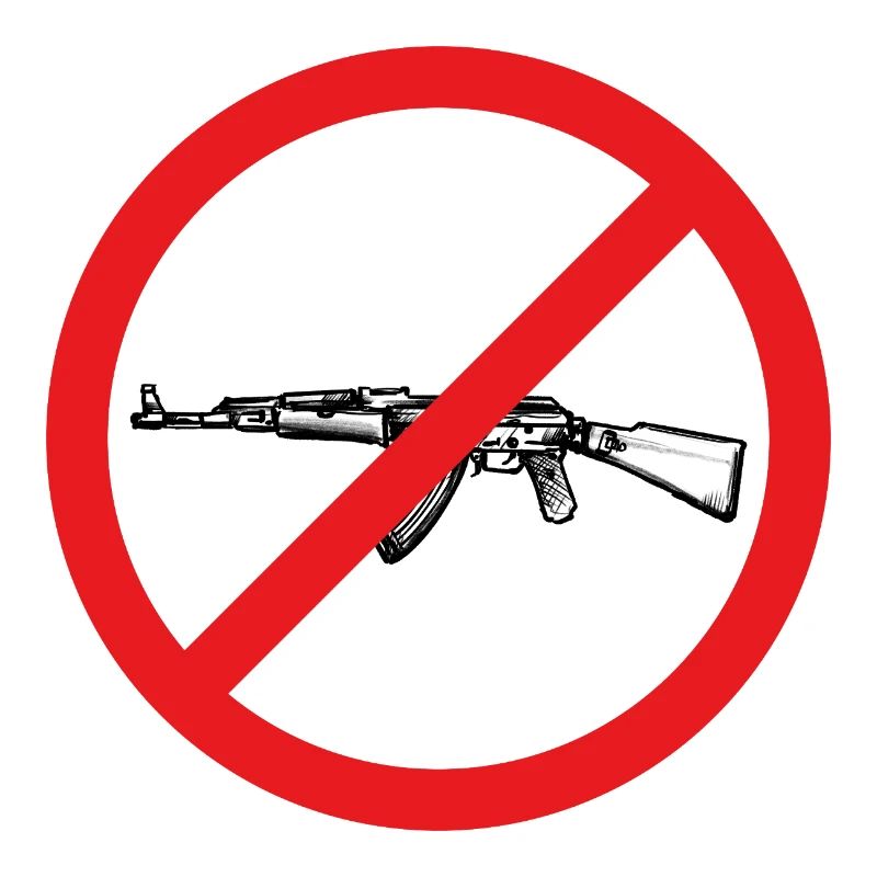 Signe de paix d’interdiction d’armes - Illustration