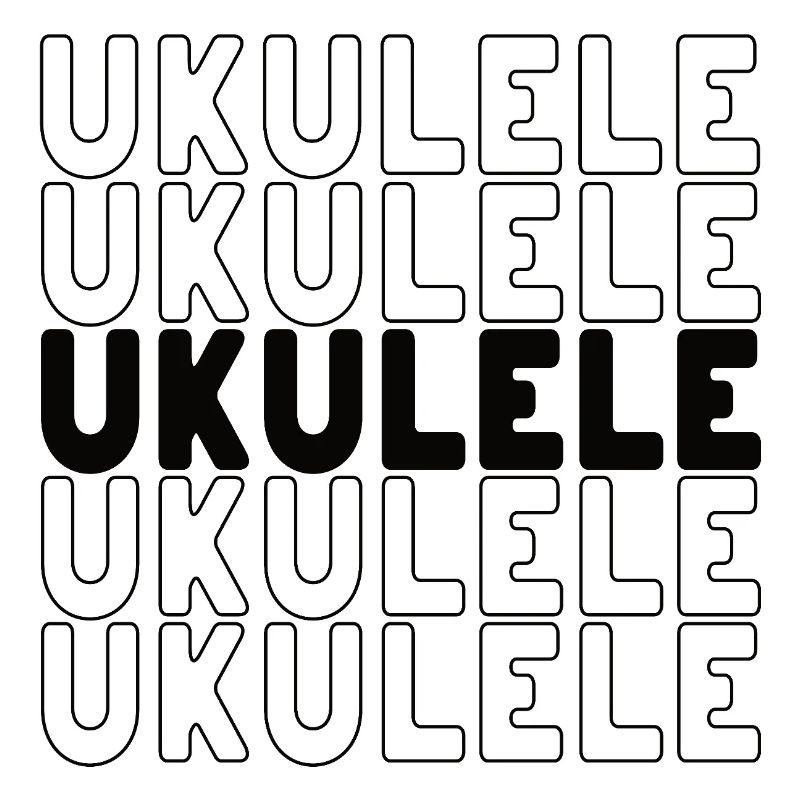 Ukulele typography