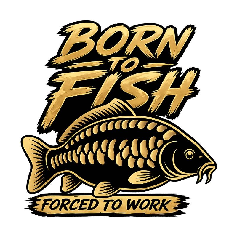 Born to Fish Forced to Work Carp Design