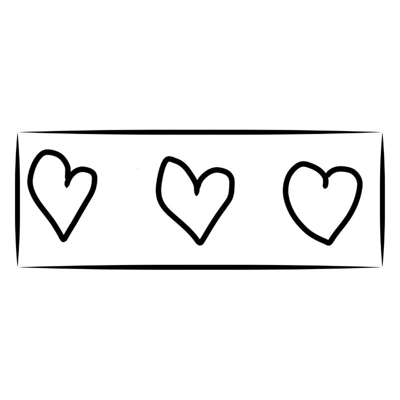 Three Hearts Heart Rectangle
